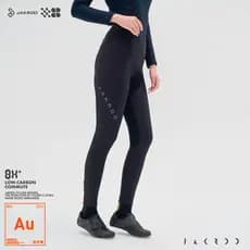 Jieku outono inverno senhoras velo à prova de vento quente calças de ciclismo confortável alta elástica tecido importado