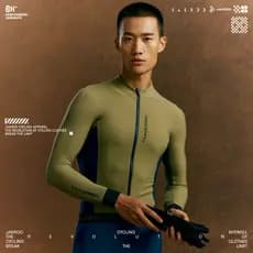 Jieku outono inverno TB relâmpago masculino velo de manga comprida camisa de ciclismo versão confortável ao ar livre que