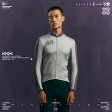 Jieku outono inverno novo estilo bonito crocodilo camisa de ciclismo masculina bicicleta ao ar livre velo quente confort