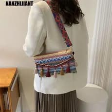 NANZHIJIANT Boêmio Bolsa De Ombro Viagem Crossbody Sacos Estilo Coreano Tecido Saco Do Mensageiro All-match Grande Capac