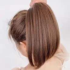 Extensão De Rabo De Cavalo Longo Clipe Na Garra Do Cabelo Natural Olhando Peruca Sintética Para Mulher