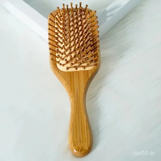 Escova De Cabelo De Bambu Natureza Antiestática De Madeira Couro Cabeludo Massagem Pente Almofada De Ar Ferramentas De E