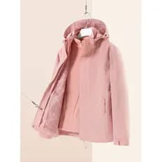 Jaqueta feminina outono inverno três-em-um forro de lã destacável à prova de vento forro de lã à prova dwaterproof água