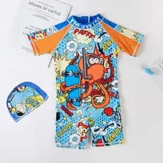 Crianças maiô meninos de uma peça protetor solar roupas pequeno médio grande meninos surf terno de secagem rápida dos de