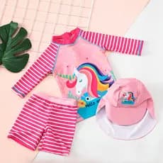 Crianças maiô Split meninas meninas roupa de banho coreano ins protetor solar de secagem rápida troncos de natação do be