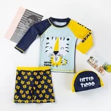 20 novo estilo maiô infantil coreano bebê protetor solar de secagem rápida dos desenhos animados troncos de natação divi