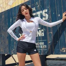 Coreano coreano terno de mergulho feminino terno protetor solar medusa terno mergulho terno surf terno dividir calças de