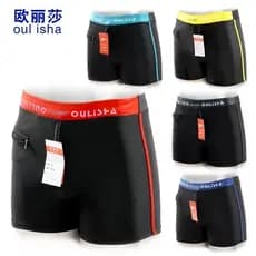 Calções de banho Boxer masculinos moda de secagem rápida confortável maiô masculino mais gordura plus Size solto primave