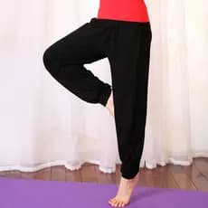 Modal calças de yoga cintura alta solta Bloomers mulheres calças de dança roupas de treinamento correndo esportes Fitnes