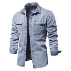Jaqueta jeans masculina europeia americana, jaqueta moderna Casual lavada, jaqueta jeans masculina