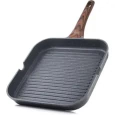 Panela Antiaderente SENSARTE para Fogões, Chapa Versátil com Bicos para Despejar, Superfície de Cozimento Grande e Quadr