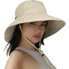 Chapéus de Sol para Mulheres, Chapéu de Jardinagem com Aba Larga, Chapéu de Praia com Proteção Solar, Respirável, de Alg