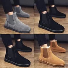Botas de neve masculinas de inverno sapatos masculinos forro de lã botas quentes à prova dwaterproof água Martin botas d