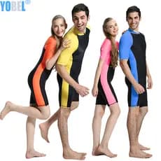 Snorkeling masculino feminino protetor solar maiô de uma peça de manga curta adulto beira-mar maiô surf terno de mergulh