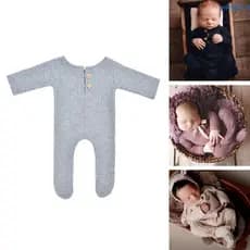 zebeidd Macacão Infantil Para Estúdio Fotográfico , Tricô , Roupas Fotos , Chá Bebê