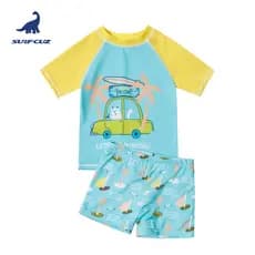 Surfcuz verão maiô infantil pequeno médio grande crianças dividir maiô de secagem rápida mundo subaquático maiô infantil