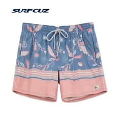 Surfcuz Seaside Vacation Calças de praia masculinas de secagem rápida soltas tamanho grande verão shorts masculinos shor