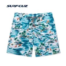 Surfcuz masculino de secagem rápida à beira-mar férias praia shorts masculinos de secagem rápida forro masculino primave