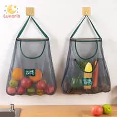 Lunaris Cozinha Multifuncional Frutas Vegetais Pendurado Saco De Parede Gengibre Alho Armazenamento Malha Reutilizável A
