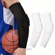 XYY Pacote Com 1 Cotoveleiras Unissex De Basquete , Mangas De Compressão De Braço Anticolisão Em Favo De Mel , Protetore