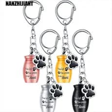 NANZHIJIANT Lembrança De Cinzas Para Cães , Chaveiro De Urnas Animais De Estimação De Aço Inoxidável À Prova D'água
