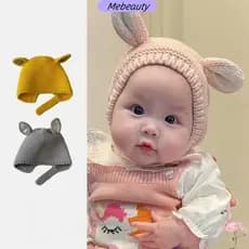 MEBEAUTYBR Gorro De Malha , Boné De Proteção De Ouvido À Prova De Vento Para Manter O Calor , Chapéu De Bebê Com Orelha