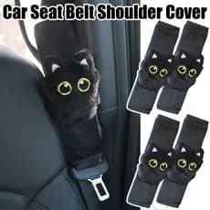 1/2/3 Unidades Capa De Ombro Para Cinto De Segurança De Carro Gato Preto-Protetor De Automóvel-Manga De Automotivo De Pe