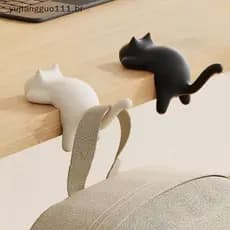 # Novo Bonito Portátil Gato Saco Gancho De Mesa Bolsa Mochila De Viagem Organizador Titular Decoração Do Escritório Em C
