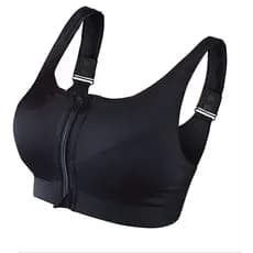 Sutiã Esportivo Feminino Topo De Colheita Push Up Fitness Roupas Esportivas Com Zíper Roupa Interior Correndo À Prova De