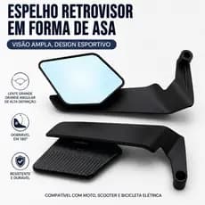 Dobrável Espelho Retrovisor New Airfoil Asa AerodinâMico De Vento Universal HONDA/YAMAHA TODAS