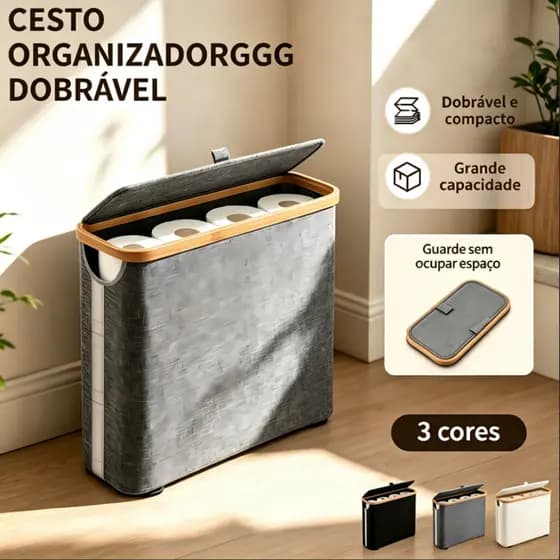 Cesto De Papel Higiênico Para Banheiro Com Tampa Cesta De Armazenamento Multiuso e Armári