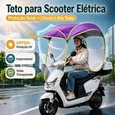 Capota para scooter elétrico, proteção contra sol e chuva, cobertura à prova de vento, guarda-sol