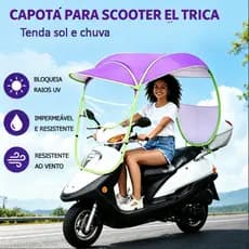 Capota Para Scooter Elétrica Bicicleta Elétrica Proteção Sol Chuva Capa Protetora Anti UV Univer