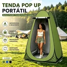 Tenda Privativa Pop Up 150×150×190 cm –Impermeável UV Banheiro/ Vestiário Rápido para Camping