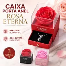 Caixa De Anel Com Rosa Eterna , Gaveta De Joias , Presente Romântico , Luxo , Namoro , Noivado , Casamento