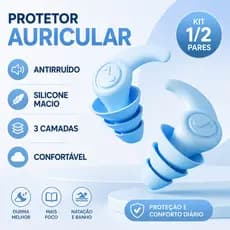 Kit De 1/2 Pares De Tampões De Ouvido De Silicone , 3 Camadas , Redução De Ruído , Para Dormir , Estudo , Natação , Com