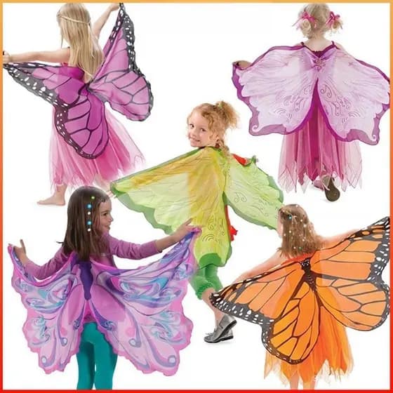 MOLYBR Capa De Asas De Borboleta , Chiffon Com Anjo Elfo , Fantasia De Fada Para Performance De Cosplay