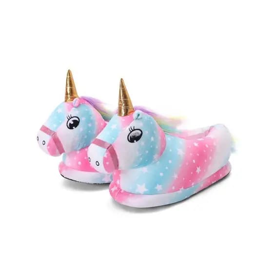 Chinelos Unicórnio Para Meninos Adoráveis De Inverno Quente Festa Casual De Garras De Animais Cosplay Sapatos Crianças P