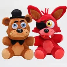 25cm Urso da Meia-Noite FNAF Boneco de Pelúcia Freddy Fox Chica Bonnie Brinquedo de Pelúcia Boneca Infantil