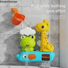 BLUEVELVETQW Brinquedo De Água Para Roda , Ventosa De Jogo Sensorial , Sapo , Brinquedos De Banho De Oceano ABS