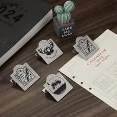 Fengjue Clipes De Pasta De Metal Retrô , Notas Dobráveis , Arquivo De Carta , Clipe De Papel , Fixação , Scrapbook Armaz