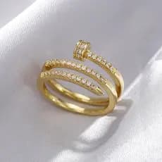 Influenciador nicho geométrico cruz anel feminino ins na moda luz luxo pequeno diamante quebrado ajustável High-End All-