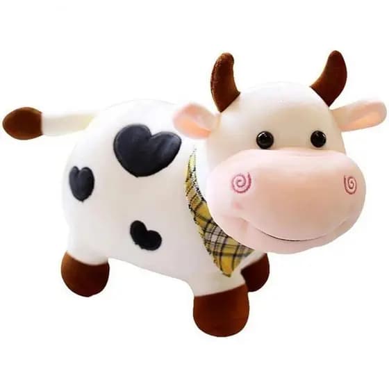 Brinquedo de Pelúcia de Vaca JAMXUN, Decoração para Casa, Boneco de Animal Sorridente para Crianças JCZR TRHO