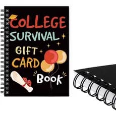 Livro de Cartões de Presente para Sobrevivência Universitária 2026, Livro de Cartões de Presente Universitário 7 x 5 Pol