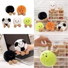 Adorável Brinquedo De Pelúcia Esportivo Bolas Macias Para Decorações De Quarto Presentes Adolescentes Fofo