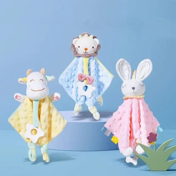 Bebê Consolador Cobertor De Pelúcia Recheado Animal Cobertor De Segurança para Bebês Soothe Appease Toalha Soft Plush Ne