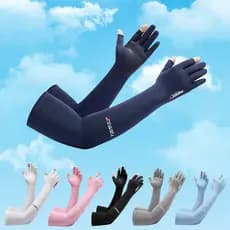Luvas De Seda Em Gel Para Proteção UV , Homens E Mulheres , Primavera Verão , Braços De Manga Fina