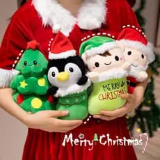 Brinquedo de pelúcia macio Papai Noel Árvore de Natal Brinquedo de pelúcia Pinguim Brinquedo Infantil Presente de Nata