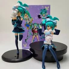 17-20.5cm Anime Ídolo Virtual Cantor Hatsune Miku Abraço Cinnamoroll Duas Dimensões Garota PVC Modelo de ação Desktop De