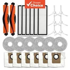 Kit de Peças de Reposição Compatível com XIAOMI X20+ C102 Aspirador de Pó Robô, Escova Principal, Escova Lateral,